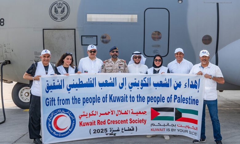 إقلاع-أولى-طائرات-الإغاثة-الكويتية-الجديدة-إلى-غزة
