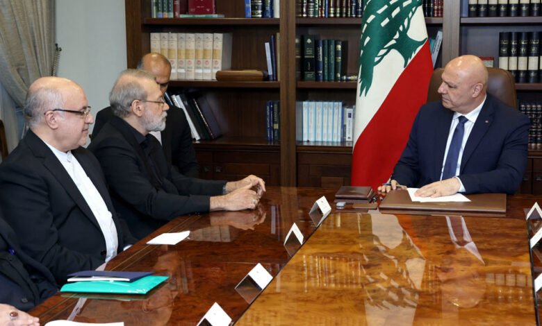 الرئيس-اللبناني-للاريجاني:-نرفض-أي-تدخل-في-شؤوننا-الداخلية