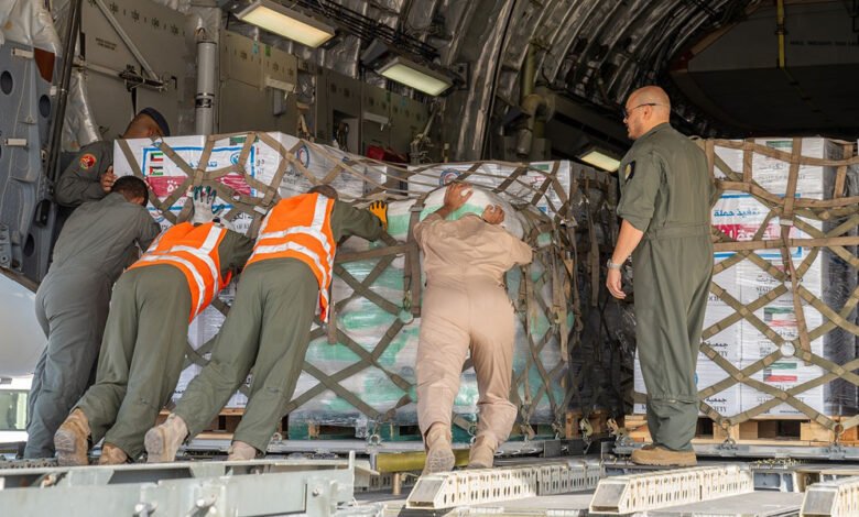 إقلاع-الطائرة-الـ17-من-الجسر-الجوي-الكويتي-الثاني-بـ40-طنا-من-المساعدات-لإغاثة-غزة