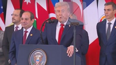 ترامب-في-قمة-شرم-الشيخ-حول-غزة:-“لدينا-سلام-في-الشرق-الأوسط”