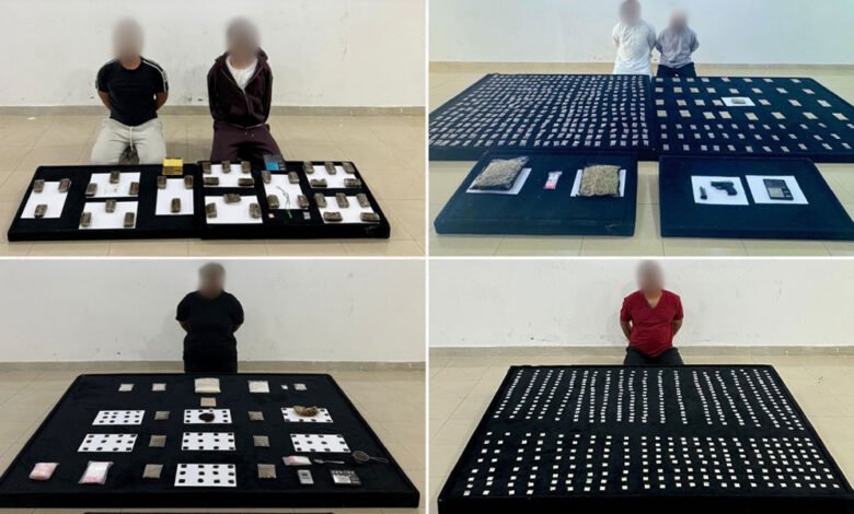 الداخلية:-ضبط-6-متهمين-بقضايا-مختلفة-بحوزتهم-نحو-13-كيلو-غراما-من-المواد-المخدرة