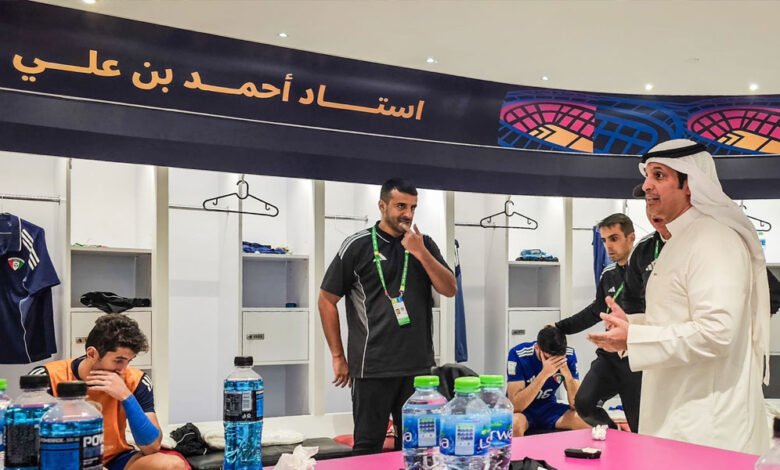وزير-الشباب-يزور-لاعبي-منتخب-الكويت-عقب-مباراتهم-أمام-منتخب-الأردن-في-الدوحة