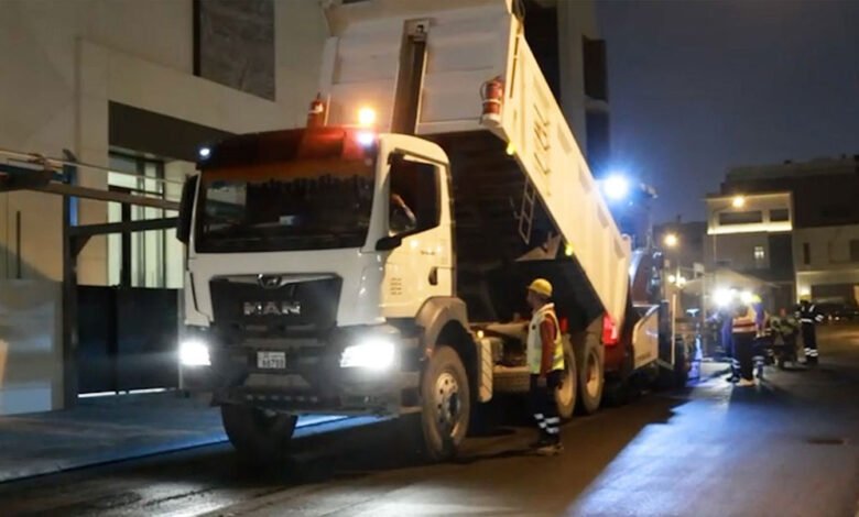 وزيرة-الأشغال:-استمرار-أعمال-الصيانة-الشاملة-للطرق-في-منطقة-النزهة