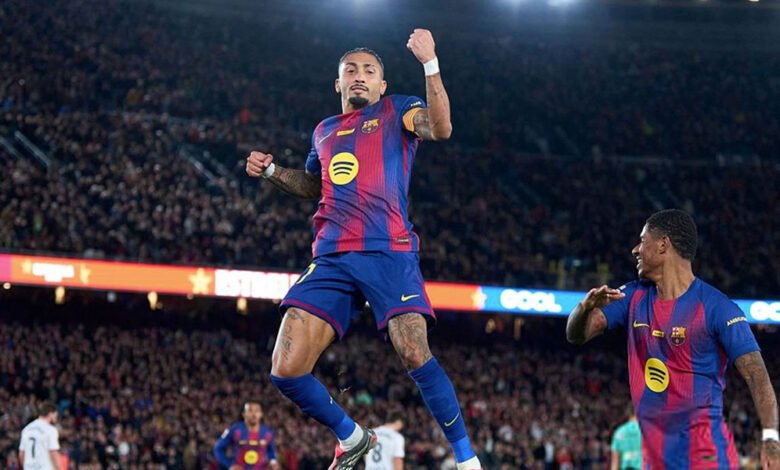 الدوري-الإسباني:-ثنائية-رافينيا-تُعزّز-صدارة-برشلونة-إلى-سبع-نقاط