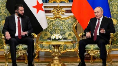 بوتين-يستقبل-الشرع-في-الكرملين-ويشيد-بتطور-العلاقات-الروسية-السورية