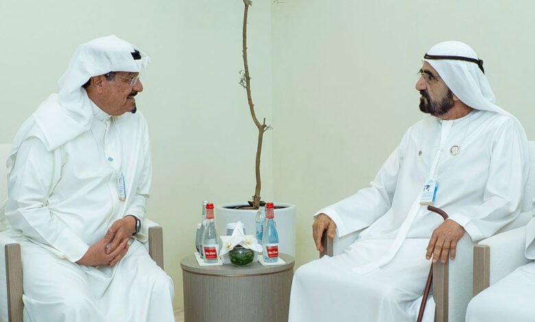 نائب-رئيس-دولة-الإمارات-يستقبل-سمو-رئيس-مجلس-الوزراء-على-هامش-القمة-العالمية-للحكومات-في-دبي