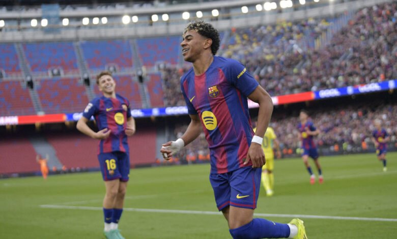 الدوري-الإسباني:-جمال-يقود-برشلونة-إلى-تخطي-فياريال-وتعزيز-الصدارة