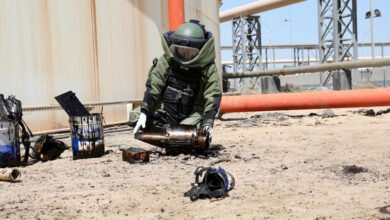 الحرس-الوطني:-تدمير-أجزاء-رأس-حربي-لطائرة-مسيرة-سقط-في-خزان-وقود-“دون-وقوع-إصابات-بشرية”